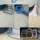 World Travel Plane Camera Suitcase Globe Set of 6 Cookie Cutters USA PR1032