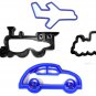 Things That Go Planes Trains Cars Set of 4 Cookie Cutters USA PR1031