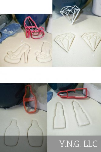 Bachelorette Bridal Shower Ladies Night Set Of 4 Cookie Cutters USA PR1030
