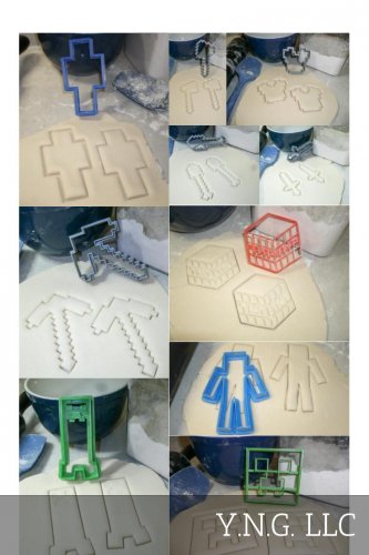Minecraft Block Adventure Video Game Set of 10 Cookie Cutters USA PR1026