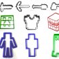 Minecraft Block Adventure Video Game Set of 10 Cookie Cutters USA PR1026