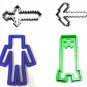 Minecraft Block Adventure Video Game Person Set Of 4 Cookie Cutters USA PR1025
