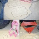 Cancer Survivors Are Superheroes Superman Set of 3 Cookie Cutters USA PR1020