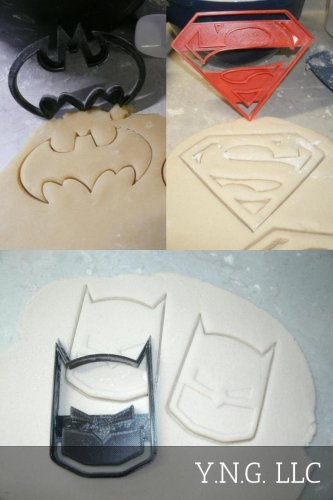 Justice League Superheroes Batman Superman Set Of 3 Cookie Cutters USA PR1019