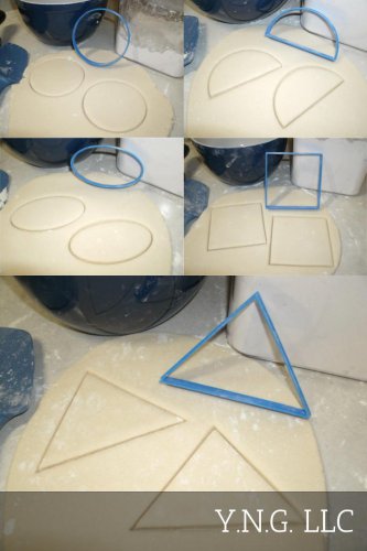Basic Shapes Preschool Learning Geometry Set Of 5 Cookie Cutters USA PR1015