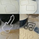 Classic Rock 1980s Boombox Cassette Guitar Set Of 4 Cookie Cutters USA PR1011