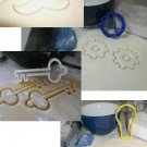 Steampunk Victorian Key Gear Mustache Set Of 4 Cookie Cutters USA PR1009