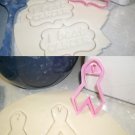 I Beat Cancer Celebration Party Ribbon Set Of 2 Cookie Cutters USA PR1006