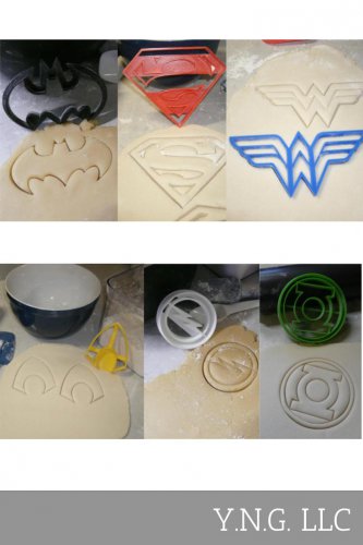 Justice League Superheroes Logos DC Comics Set Of 6 Cookie Cutters USA PR1001