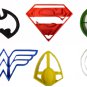 Justice League Superheroes Logos DC Comics Set Of 6 Cookie Cutters USA PR1001