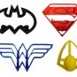 Justice League Superheroes Logos DC Comics Set Of 4 Cookie Cutters USA PR1000