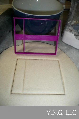Rectangle With Side Vertical Or Horizontal Divide Cookie Cutter USA PR3042