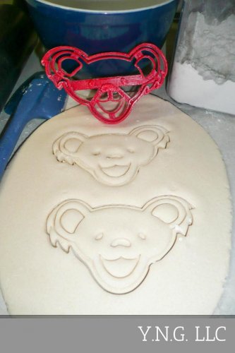Jerry Garcia Dancing Teddy Bear Head 1960s Rock Music Cookie Cutter USA PR3028