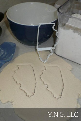 ILLINOIS OUTLINE PRAIRIE STATE MIDWEST LAND OF LINCOLN COOKIE CUTTER USA PR2716