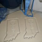 INDIANA STATE OUTLINE WITH TORCH DETAIL CROSSROADS OF COOKIE CUTTER USA PR2736