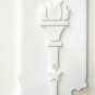 INDIANA STATE OUTLINE WITH TORCH DETAIL HOLIDAY HANGING ORNAMENT USA PR2740