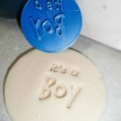 Its A Boy Text Words Baby Shower Gender Reveal Cookie Stamp Embosser USA PR2823