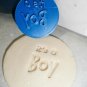Its A Boy Text Words Baby Shower Gender Reveal Cookie Stamp Embosser USA PR2823