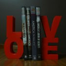 LOVE Bookends DVDs Books Bookshelf Home Decor Photo Prop 3D Printed Made in the USA PR486