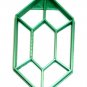 GREEN COLORED GEMSTONE GEM STONE CRYSTAL DIAMOND RUPEE COOKIE CUTTER USA PR2853