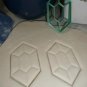 GREEN COLORED GEMSTONE GEM STONE CRYSTAL DIAMOND RUPEE COOKIE CUTTER USA PR2853