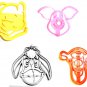 WINNIE THE POOH TIGGER EEYORE PIGLET CHARACTER FONDANT COOKIE CUTTER USA PR493