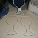 WINE GLASS STEMMED STEM ALCOHOLIC BEVERAGE DRINK CUP COOKIE CUTTER USA PR2856