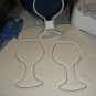 WINE GLASS STEMMED STEM ALCOHOLIC BEVERAGE DRINK CUP COOKIE CUTTER USA PR2856