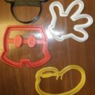 MICKEY MOUSE SET CARTOON DISNEY CHARACTER COOKIE CUTTER BAKING TOOL USA PR506