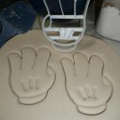 MICKEY MOUSE HAND GLOVE NUMBER 3 THREE THIRD BIRTHDAY COOKIE CUTTER USA PR2878