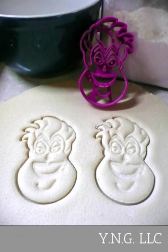 Ursula Face Sea Witch Little Mermaid Kids Cartoon Movie Cookie Cutter USA PR2924