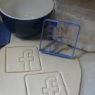 Facebook F Letter Social Media Website Friends Contact Cookie Cutter USA PR2954
