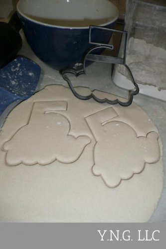 FANCY NUMBER FIVE 5 OUTLINE FOR WORD LETTERED BIRTHDAY COOKIE CUTTER USA PR3005
