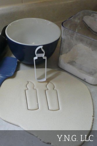 CANDLE OUTLINE FLAME LIGHT BIRTHDAY BLOWOUT BLOW OUT COOKIE CUTTER USA PR2933