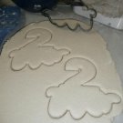 FANCY NUMBER TWO 2 OUTLINE FOR WORD LETTERED BIRTHDAY COOKIE CUTTER USA PR3002