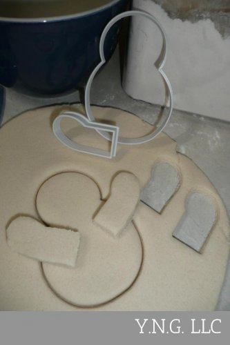 SNOWMAN SNOW MAN OUTLINE WITH POSABLE ARM TWO PIECE SET COOKIE CUTTER USA PR2976