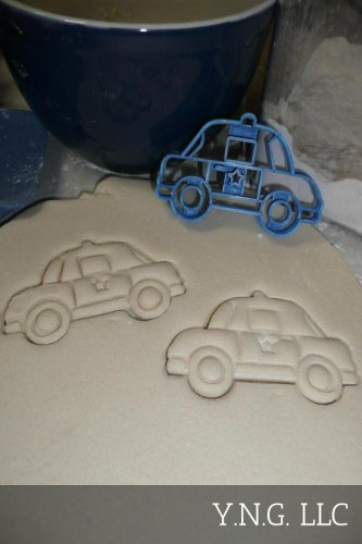 POLICE CAR CITY GROUND EMERGENCY VEHICLE TRANSPORTATION COOKIE CUTTER USA PR2607