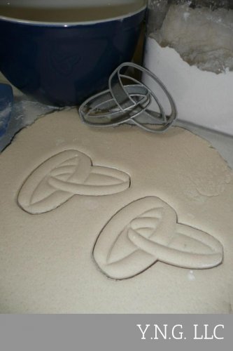 LINKED RINGS MISS TO MRS ANNIVERSARY WEDDING ENGAGEMENT COOKIE CUTTER USA PR2587