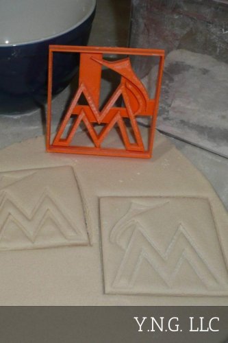Miami Marlins M Logo MLB Baseball Team Sports Athletics Cookie Cutter USA PR2576
