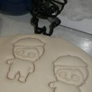 BEATNIK BABE WHITE HAIR STRIPED SHIRT BLACK BERET COOKIE CUTTER USA PR2511