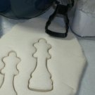 "QUEEN CHESS BOARD GAME PIECE BLACK WHITE CHECKERBOARD COOKIE CUTTER USA PR2488 "