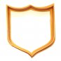 SHIELD OUTLINE BADGE PLAQUE 3 THREE POINT PERSONAL COOKIE CUTTER USA PR2423