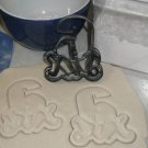 NUMBER SIX 6 WITH WORD LETTERED BIRTHDAY ANNIVERSARY COOKIE CUTTER USA PR2407