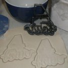NUMBER FOUR 4 WITH WORD LETTERED BIRTHDAY ANNIVERSARY COOKIE CUTTER USA PR2405