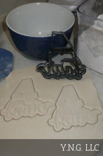 NUMBER FOUR 4 WITH WORD LETTERED BIRTHDAY ANNIVERSARY COOKIE CUTTER USA PR2405