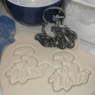 NUMBER THREE 3 WITH WORD LETTERED BIRTHDAY ANNIVERSARY COOKIE CUTTER USA PR2404