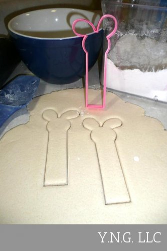 EASTER BUNNY OUTLINE STICK SPRING SEASON RABBIT EARS COOKIE CUTTER USA PR2432