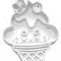 ICE CREAM CONE SUNDAE SWEET CUTE FACE COLD DESSERT SUMMER COOKIE CUTTER PR2365