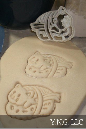 SUSHI CAT RICE EGG CUTE FUNNY JAPANESE ANIMAL KITTY COOKIE CUTTER USA PR2355