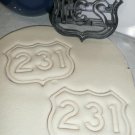 US ROUTE 231 SIGN SHIELD INDIANA TO FLORIDA ROAD TRIP COOKIE CUTTER USA PR2316